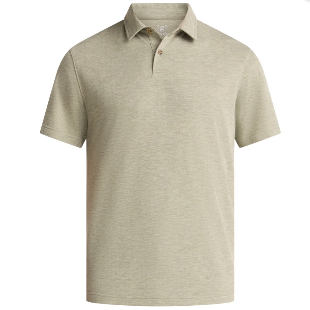 George Men's & Big Men's Double Knit Polo Shirt with Short Sleeves, Size 2XL